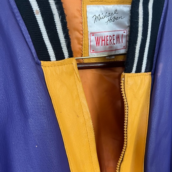 Vintage Hobo Michael Hoban leather football jacket